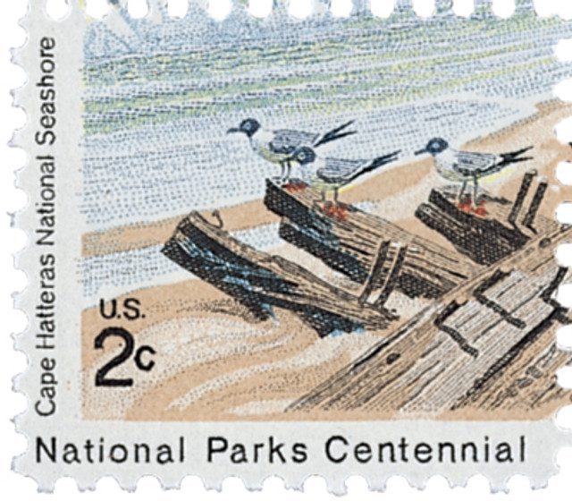 # 1450 - 1972 2c Cape Hatteras National Seashore: Seagulls on Shipwreck
