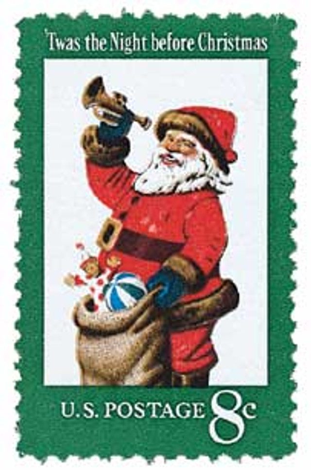 1972 8c Contemporary Christmas: Santa