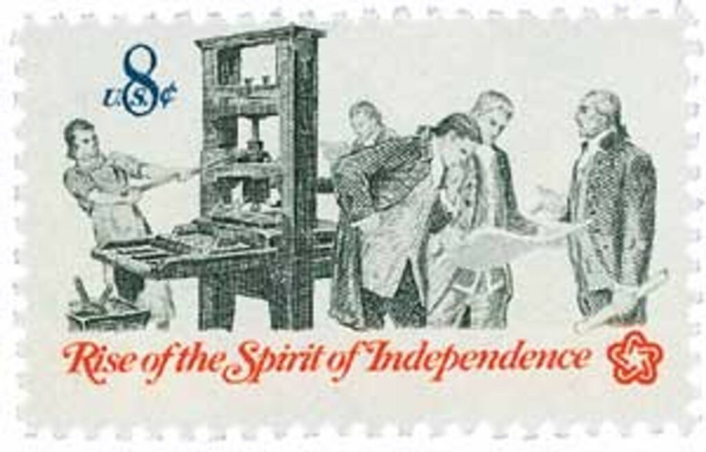 1973 8c Colonial Communications: Pamphlet Printing