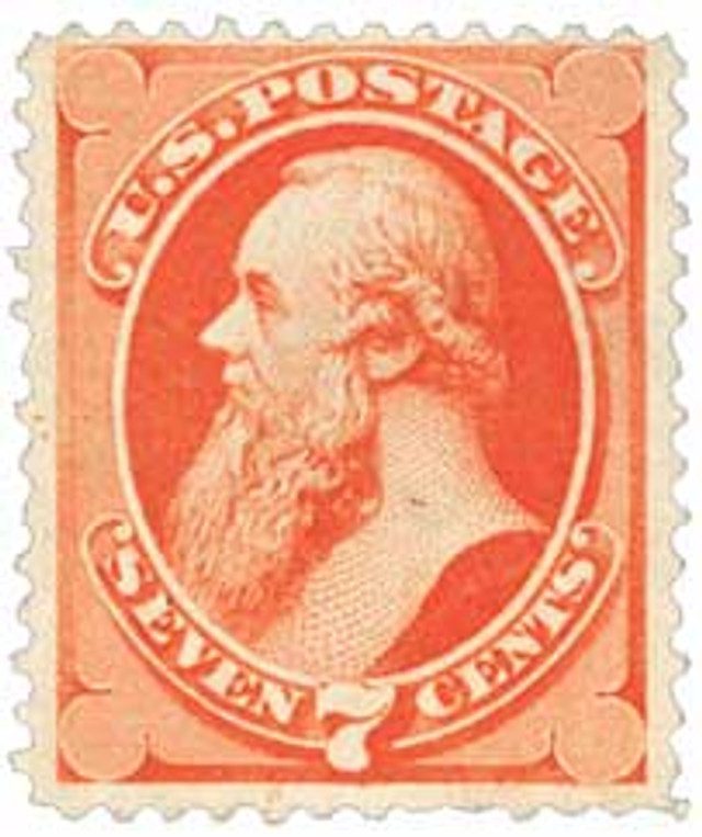 1871 7¢ Stanton, vermilion