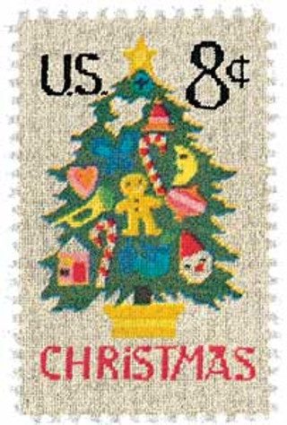 # 1508 - 1973 8c Contemporary Christmas: Needlepoint Christmas Tree
