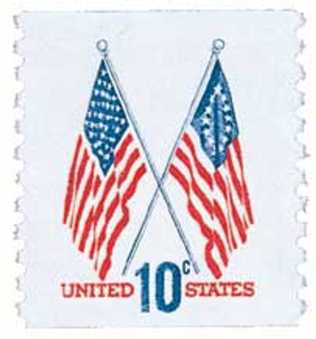 # 1519 - 1973-74 10c 50-Star and 13-Star American Flags, coil