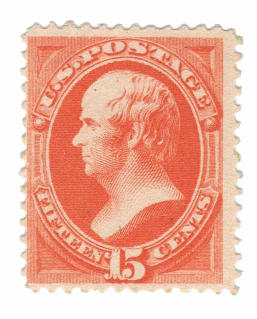 #152 - 1870-71 15c Webster, bright orange