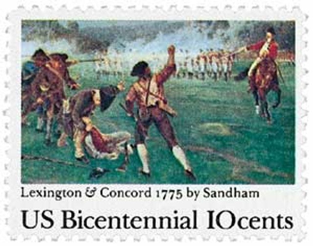 #1563 - 1975 10c Battle of Lexington and Concord
