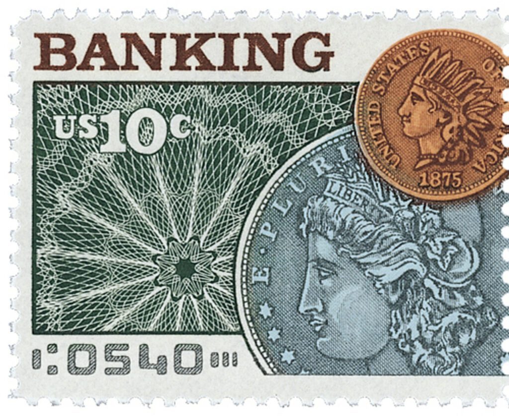 1975 10¢ Banking and Commerce: Silver Dollar