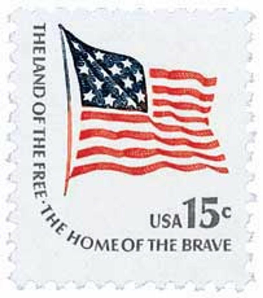 1978 15¢ Fort McHenry Flag
Americana Series Booklet Stamp 
