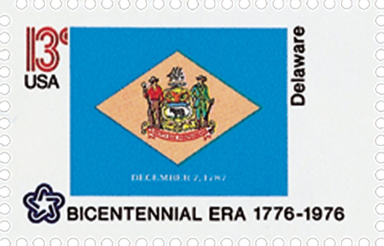 # 1633 - 1976 13c State Flags: Delaware