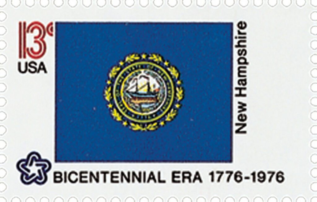 1976 1¢ State Flags: New Hampshire
