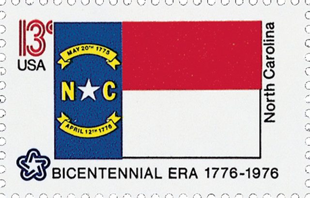 # 1644 - 1976 13c State Flags: North Carolina