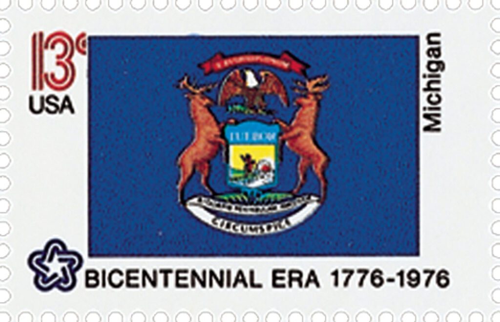 # 1658 - 1976 13c State Flags: Michigan