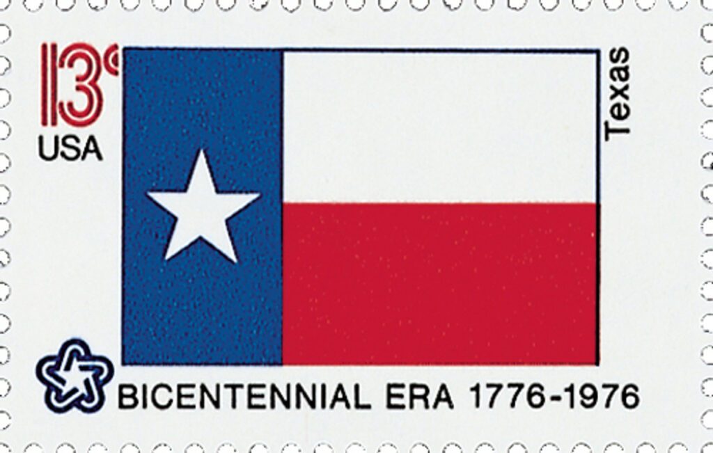 1660 - 1976 13c State Flags: Texas