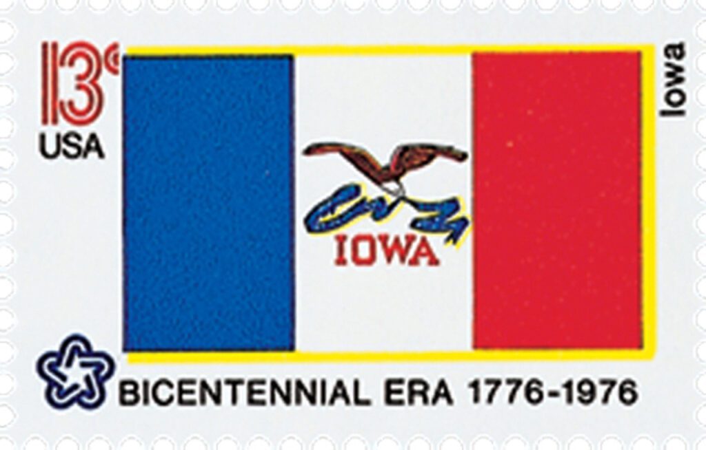 # 1661 - 1976 13c State Flags: Iowa
