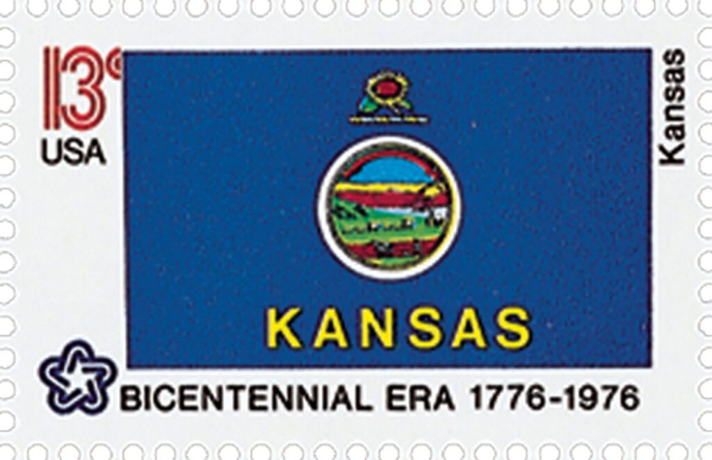 # 1666 - 1976 13c State Flags: Kansas
