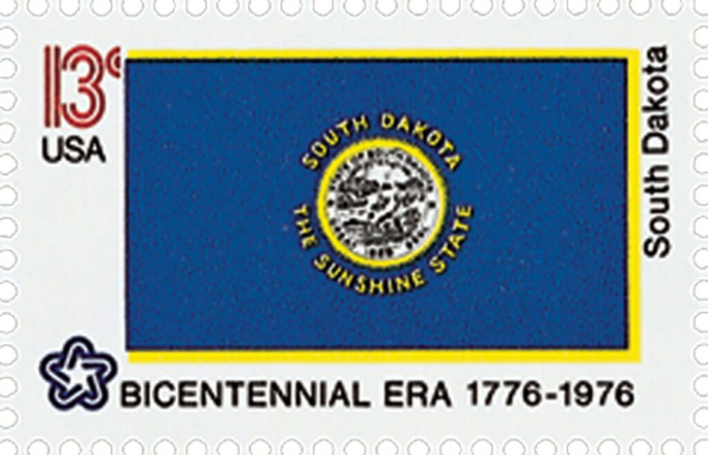 # 1672 - 1976 13c State Flags: South Dakota