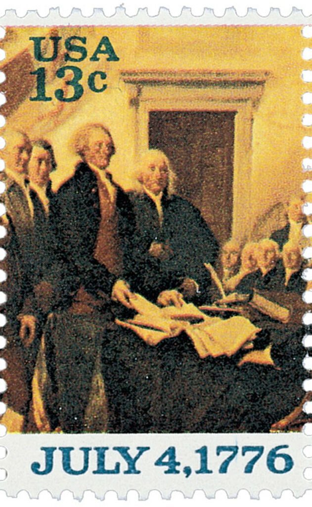 1976 13¢ Declaration of Independence: Jefferson and Franklin