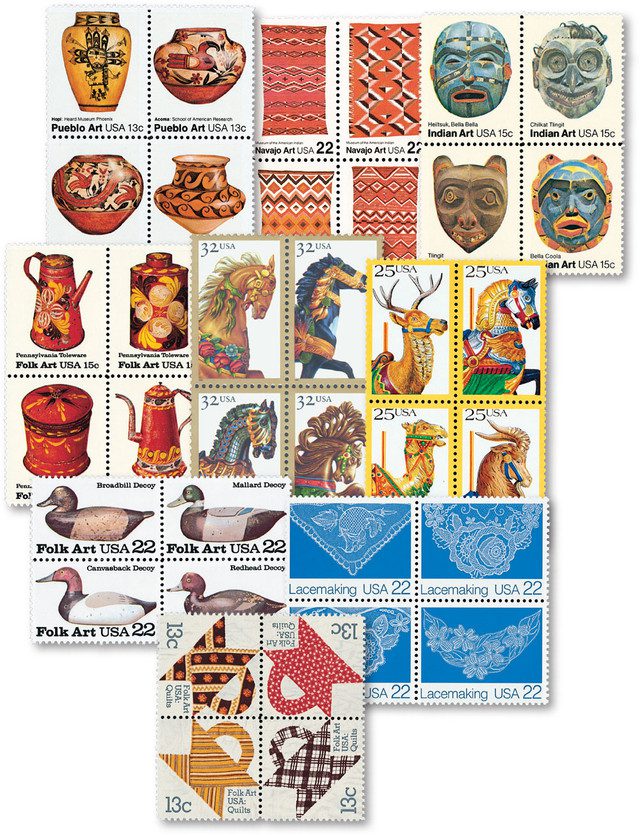 #1706/2979 - 1977-1995 American Folk Series,Set of 11 Se-tenants