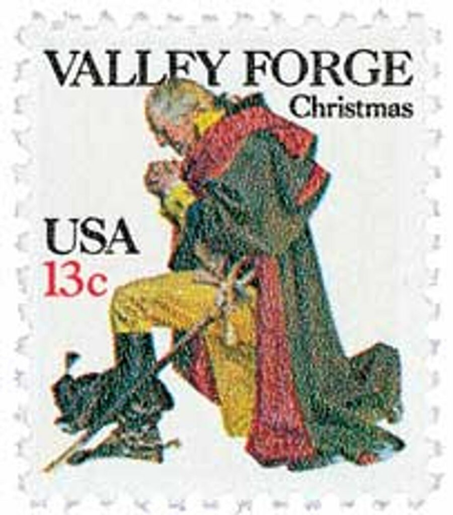 #1729 - 1977 13c Traditional Christmas: Washington at Valley Forge