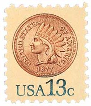 # 1734 - 1978 13c Indian Head Penny