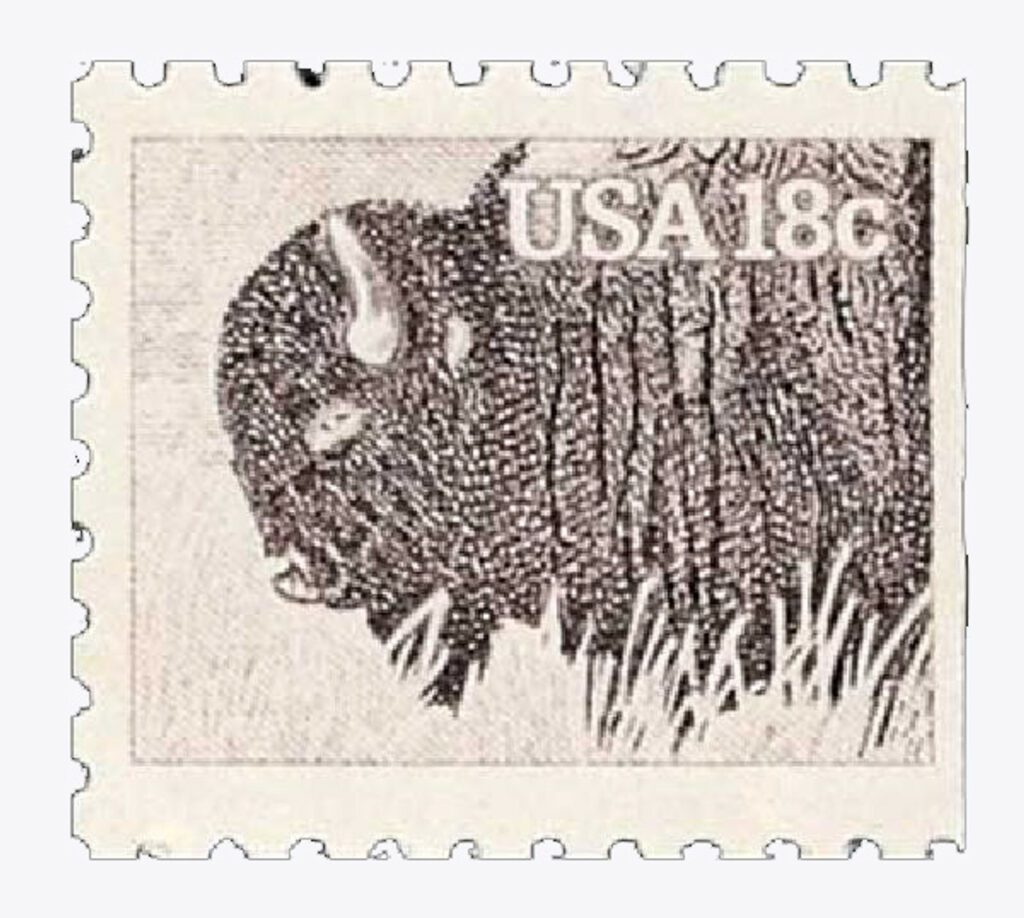 # 1883 - 1981 18c Wildlife of America: Bison
