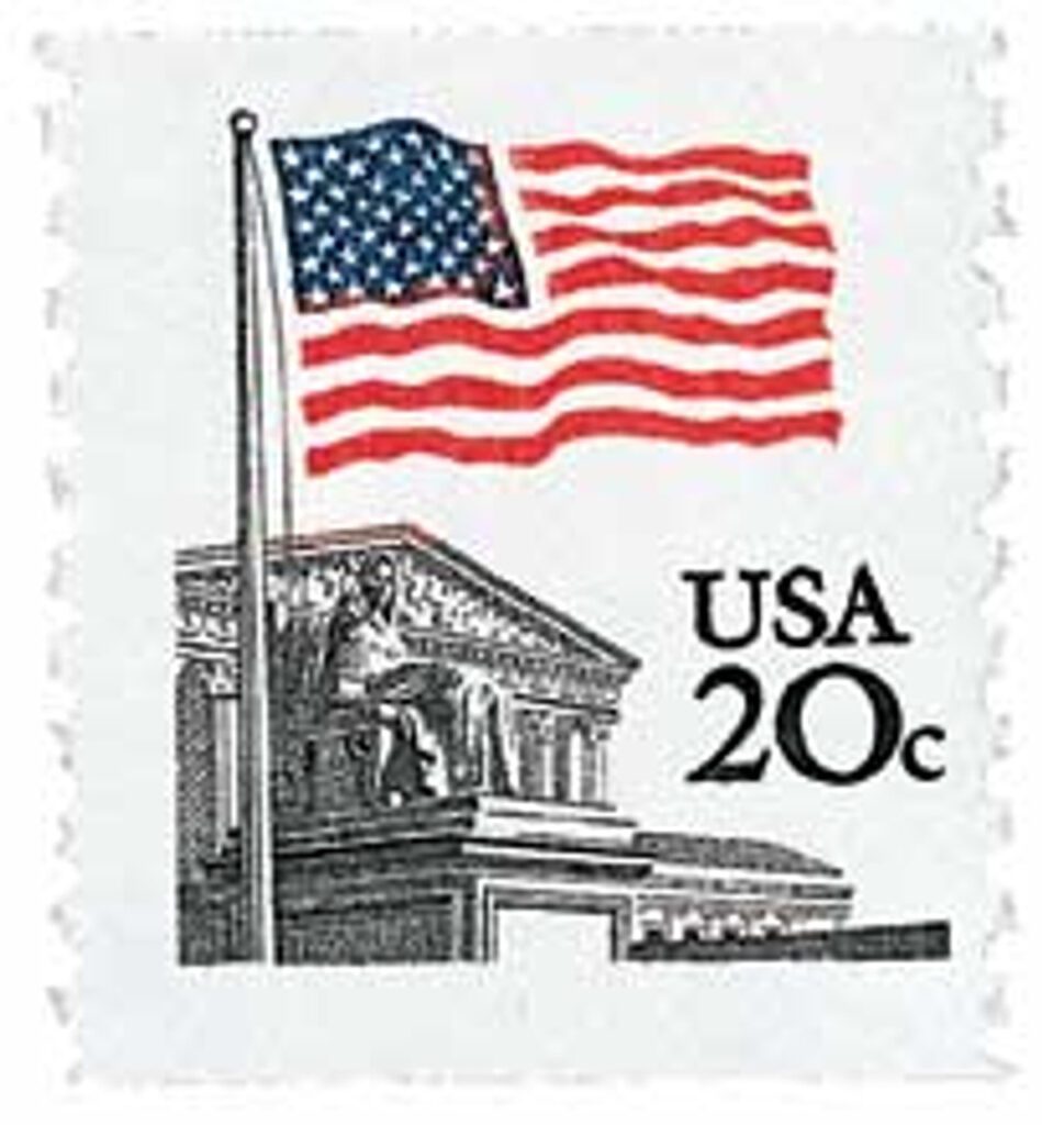 #1895 - 1981 20c Flag over Supreme Court, coil