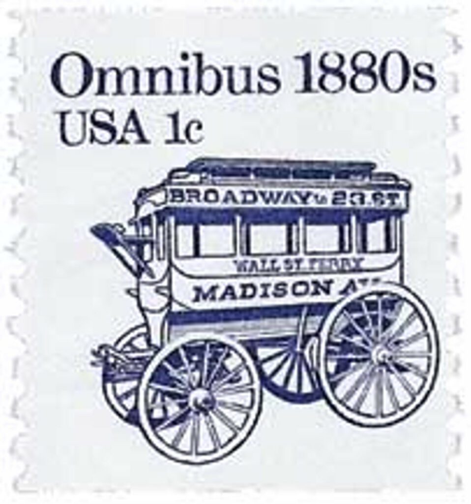 # 1897 - 1983 1c Transportation Series: Omnibus, 1880s