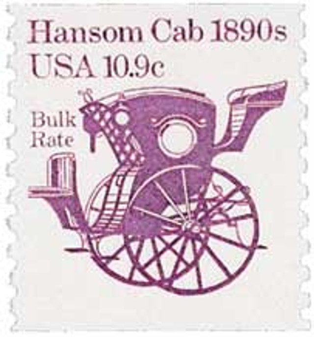 1982 10.9¢ Transportation Series: Hansom Cab, 1890s