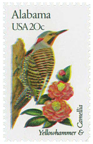 # 1953 - 1982 20c State Birds and Flowers: Alabama