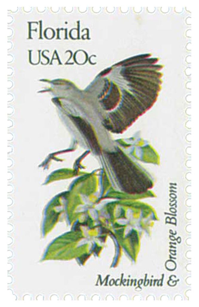 # 1961 - 1982 20c State Birds and Flowers: Florida