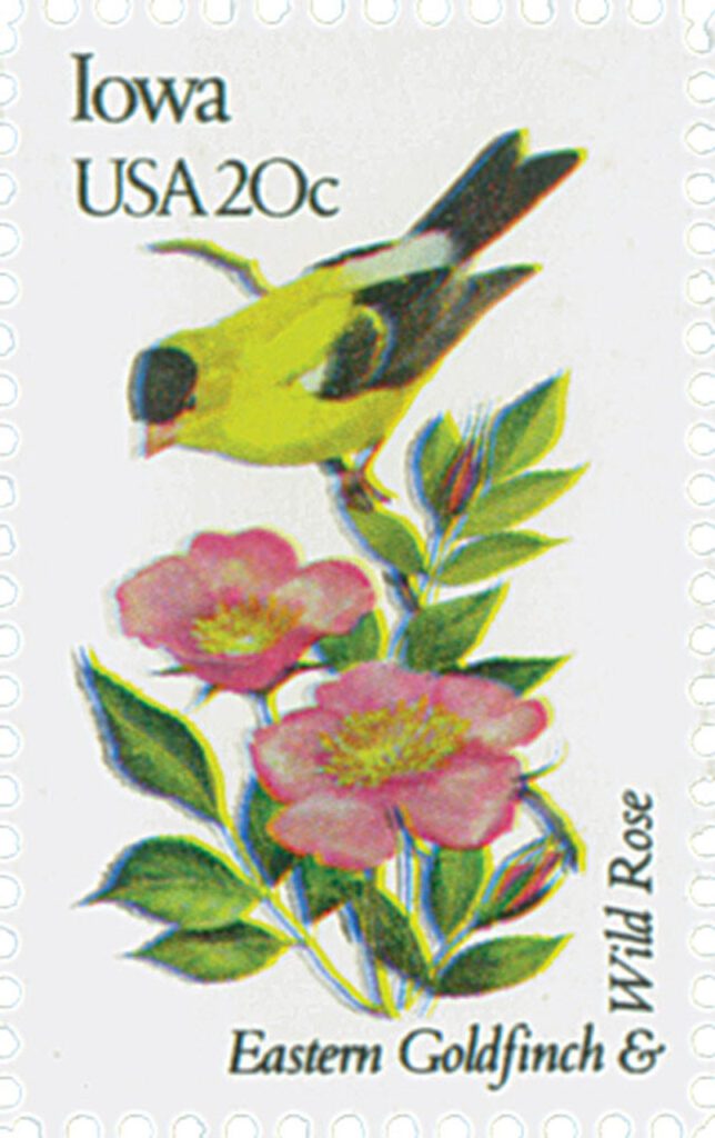 # 1967 - 1982 20c State Birds and Flowers: Iowa