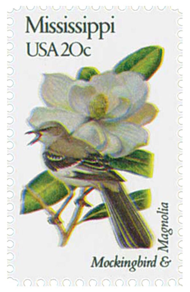 # 1976 - 1982 20c State Birds and Flowers: Mississippi