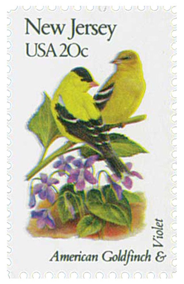 # 1982 - 1982 20c State Birds and Flowers: New Jersey