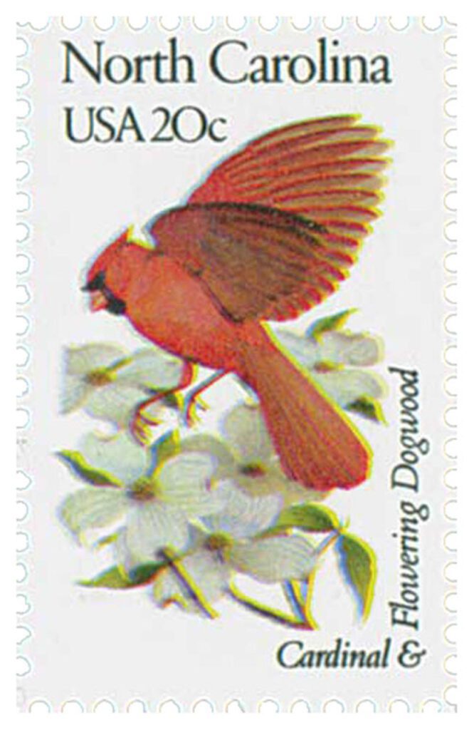 # 1985 - 1982 20c State Birds and Flowers: North Carolina