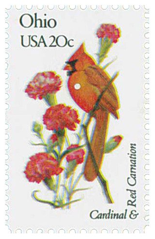 # 1987 - 1982 20c State Birds and Flowers: Ohio