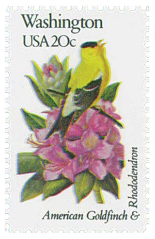 # 1999 - 1982 20c State Birds and Flowers: Washington