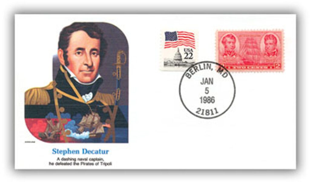 # 20073 - 1986 Stephen Decatur Commemorative Cover