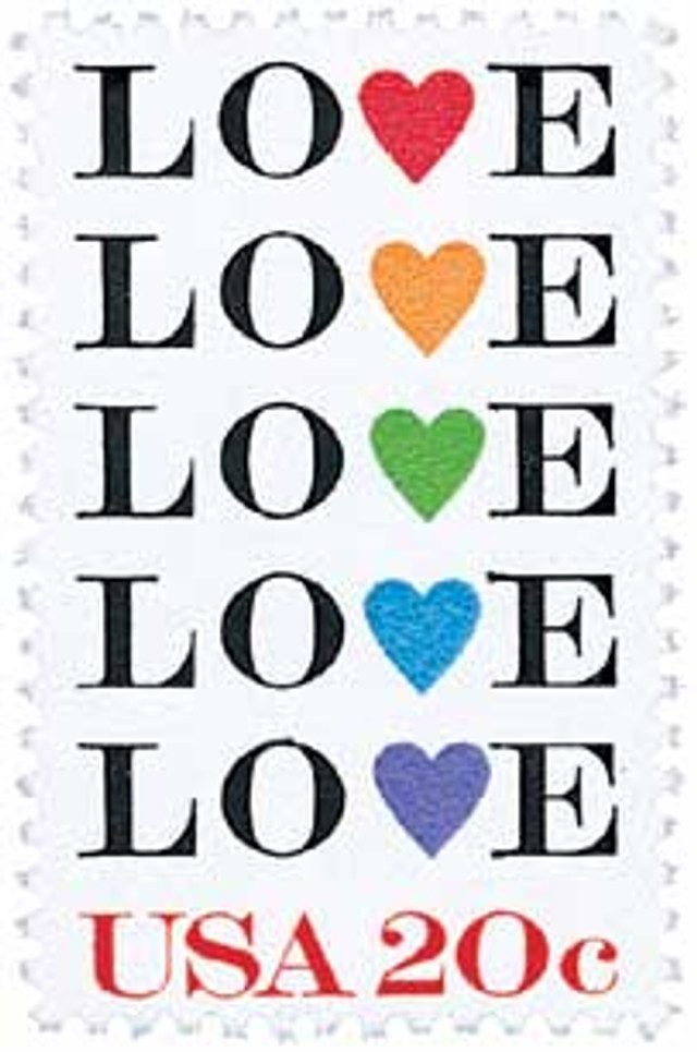 #2072 - 1984 20c Love Series: Love with Hearts