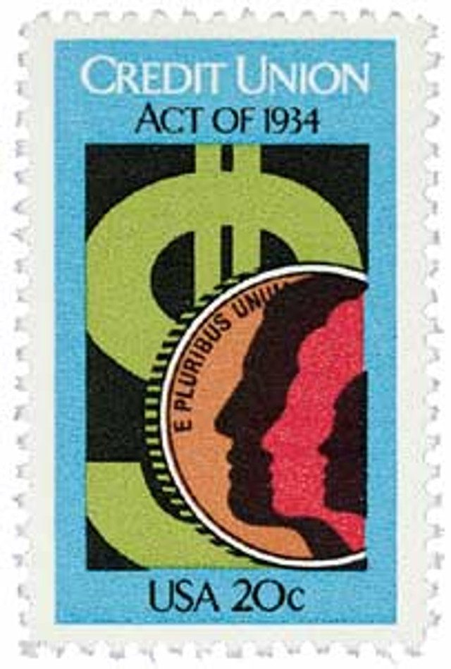 1984 20¢ Credit Union Act 50th Anniversary