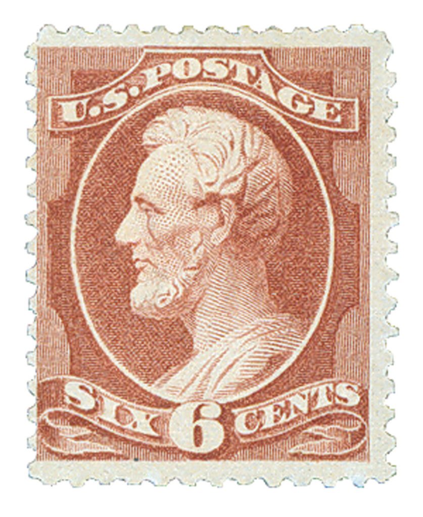 #208a - 1881-82 6c Lincoln, brown red