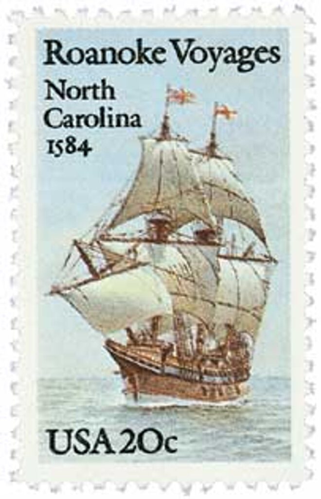 #2093 - 1984 20c Roanoke Voyages