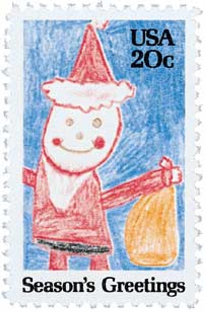 # 2108 - 1984 20c Contemporary Christmas: Drawing of Santa Claus