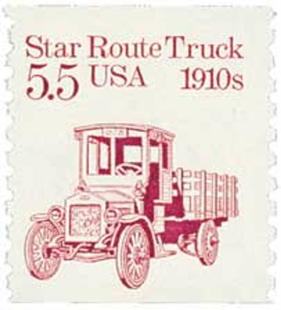 # 2125 - 1986 5.5c Transportation Series: Star Route Truck, 1910s