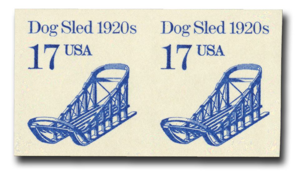 # 2135a - 1986 17c Dog Sled, Error