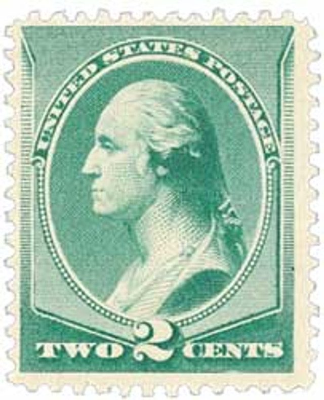 #213 - 1887 2c Washington, green