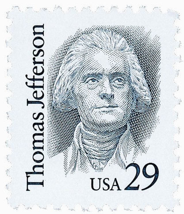 #2185 - 1993 29c Great Americans: Thomas Jefferson