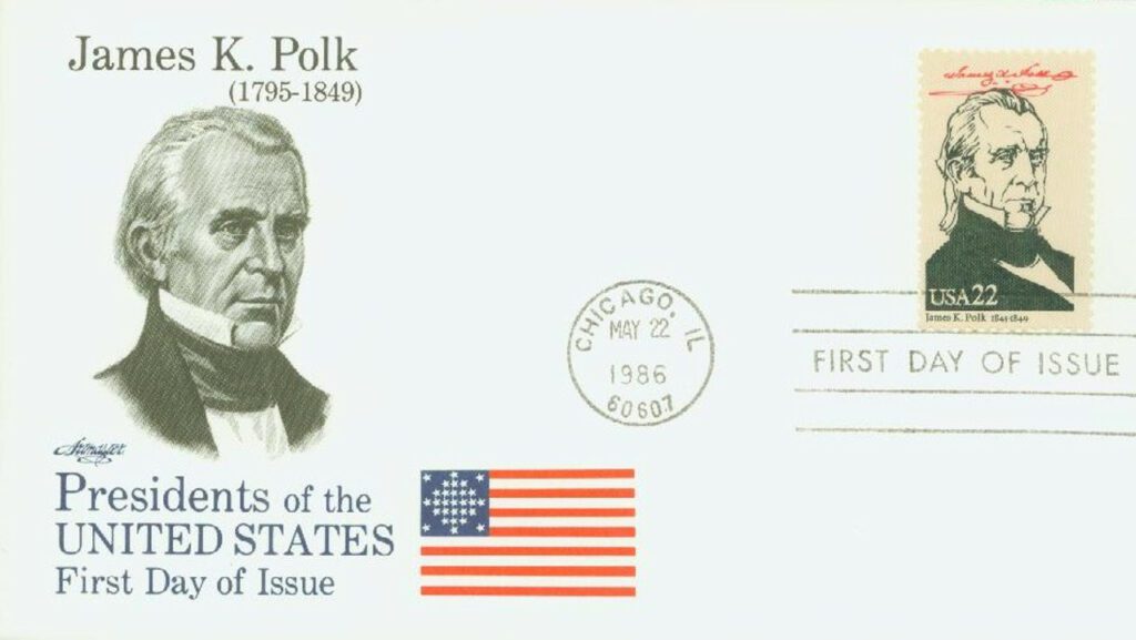 # 2217b - 1986 22c President Polk Classic First Day Cover