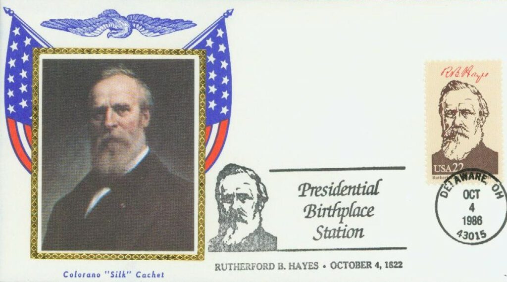 # 2218a - 1986 22c Pres. Hayes Commemorative cover