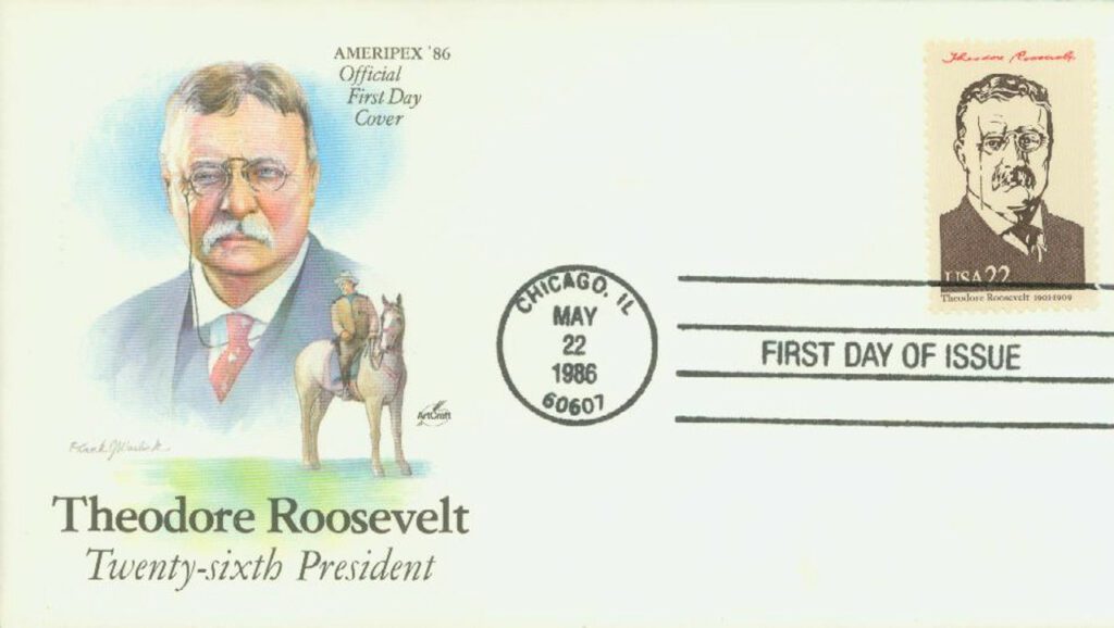 # 2218g - 1986 22c Pres. T. Roosevelt Classic First Day Cover