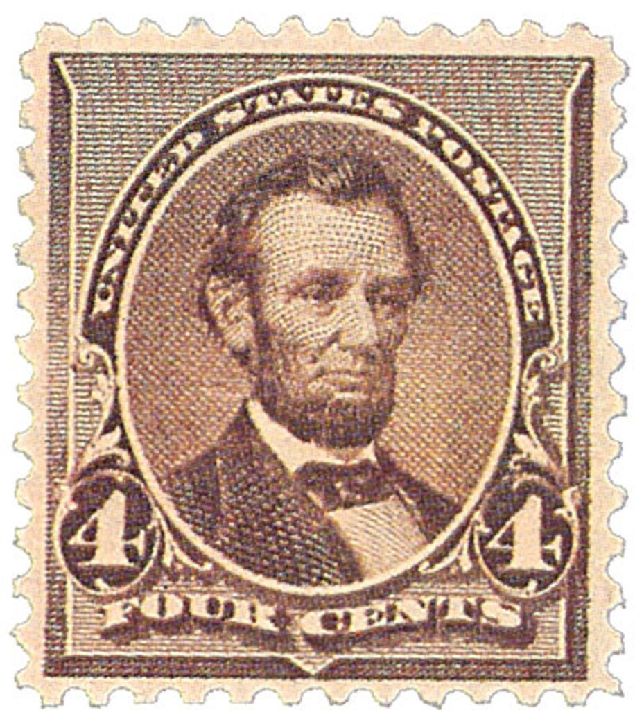 # 222 - 1890 4c Lincoln, dark brown