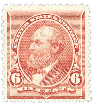 # 224 - 1890 6c Garfield, brown red