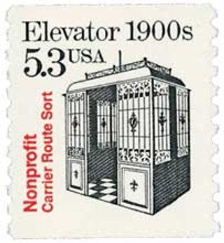 # 2254 - 1988 5.3c Transportation Series: Elevator, 1900s
